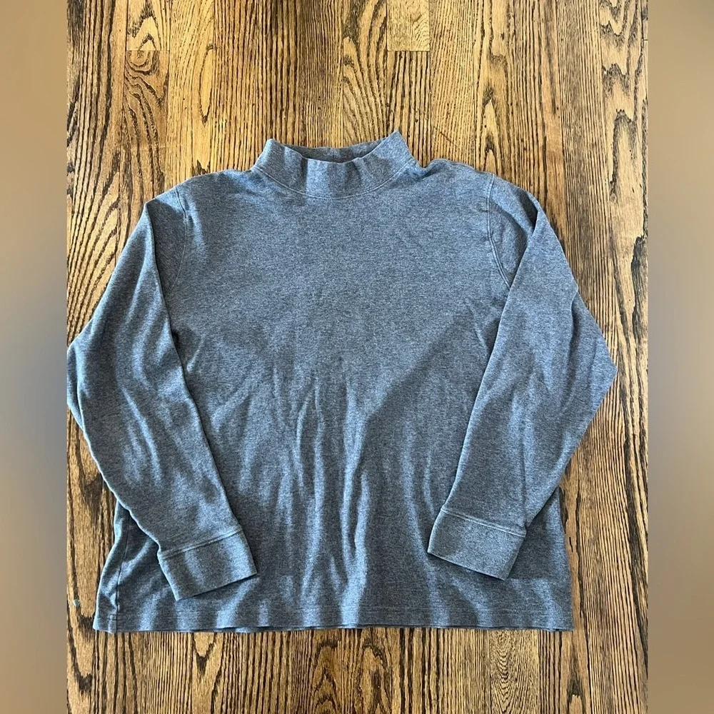 Lands' End Heather Gray Long Sleeve Top